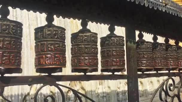 Ruedas Oración Budistas Nepal — Vídeo de stock