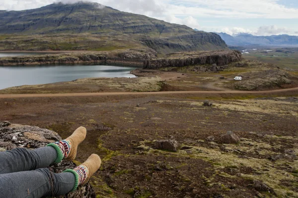 아이슬란드 자연에 이끼와 양말에 — 스톡 사진