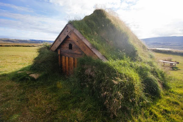 Casa Tradicional Islândia Igreja Antiga Recuperada — Fotografia de Stock