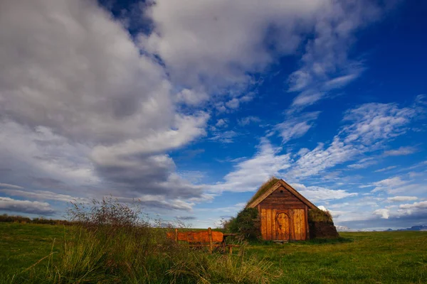 Maison Traditionnelle Islande Ancienne Église Récupérée — Photo