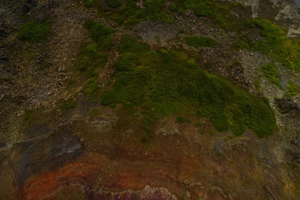 Islandzka Fotografia Lotnicza Zdobyta Przez Drona Piękny Krajobraz Hveraronf Obszarze — Zdjęcie stockowe
