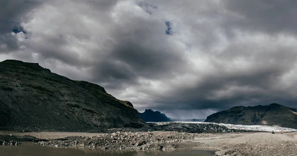 Geleira Jokulsarlon Tempo Tempestuoso Islândia — Fotografia de Stock