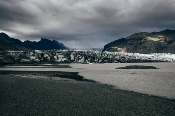 Glaciar Jokulsarlon Tiempo Tormentoso Islandia — Foto de Stock