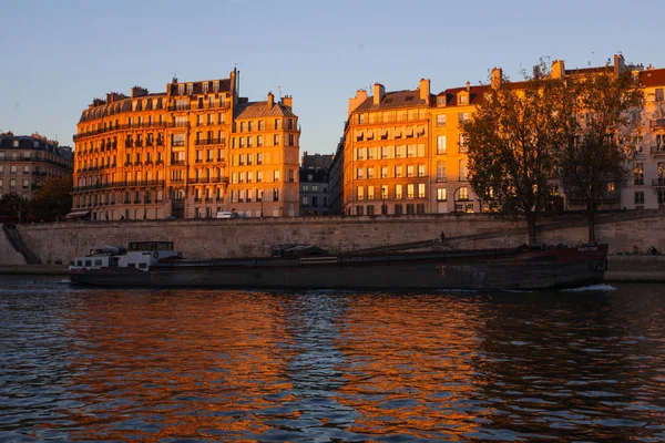 Postais Paris Rio Sena Moradias Dias Ensolarados Parisienses — Fotografia de Stock