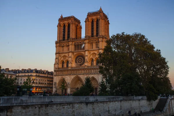 Cattedrale Notre Dame Sull Ile Cite Parigi Francia — Foto Stock