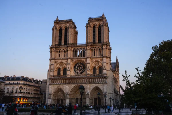 Cattedrale Notre Dame Sull Ile Cite Parigi Francia — Foto Stock