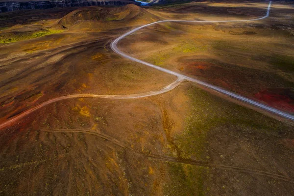Ισλανδική Εναέρια Φωτογραφία Συλλαμβάνεται Από Drone Beautiful Τοπίο Στο Hveraronf — Φωτογραφία Αρχείου