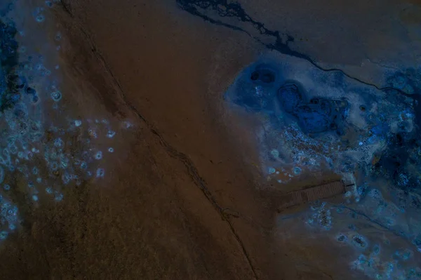 Photographie Aérienne Islandaise Capturée Par Drone Beau Paysage Hveraronf Dans — Photo