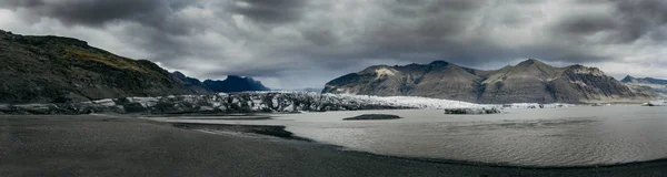 Ледник Джокульсарлон Бурную Погоду Исландия — стоковое фото