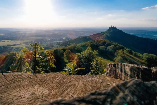 Aerial View Famous Hohenzollern Castle Germany Photo Taken Drone — Stock Photo, Image