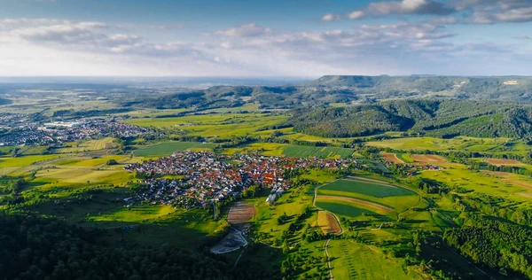 Luftaufnahme Der Berühmten Burg Hohenzollern Deutschland Foto Mit Drohne Aufgenommen — Stockfoto
