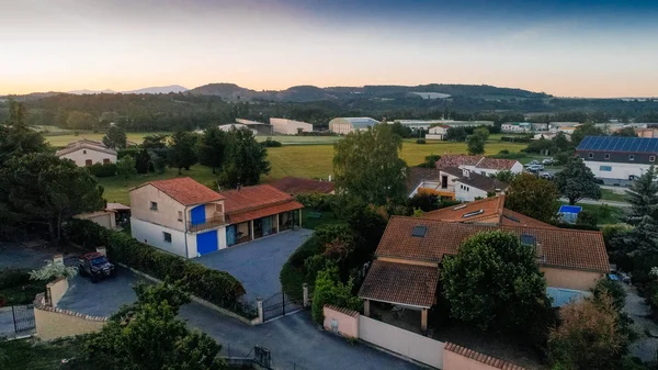 Panoramic Top View Laragne Monteglin Area France Taken Drone — Stock Photo, Image