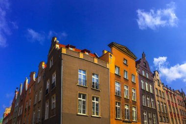 Gdansk, Polonya sokaklarında güzel evler