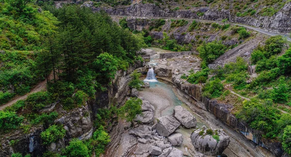 Vackra Vattenfall Bergen Souther Frankrike Provence — Stockfoto