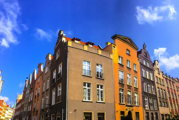 Gdansk Polen September 2018 Byggnaden Fasadarkitektur Traditionella Hus Centrum Gdansk — Stockfoto