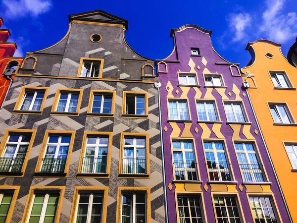 Hermosas Casas Colores Las Calles Gdansk Polonia — Foto de Stock