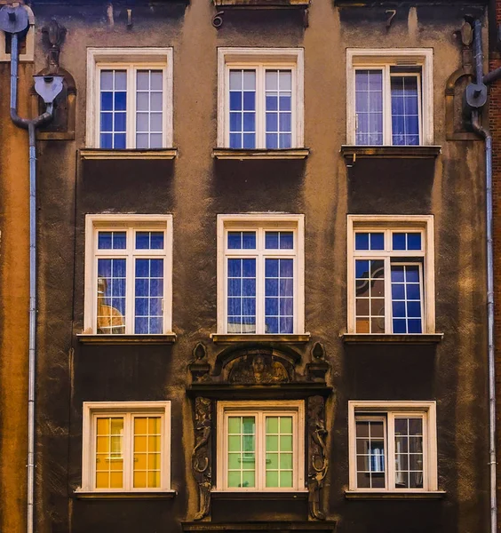 Belles Maisons Dans Les Rues Gdansk Pologne — Photo