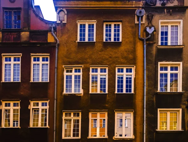 Belles Maisons Dans Les Rues Gdansk Pologne — Photo