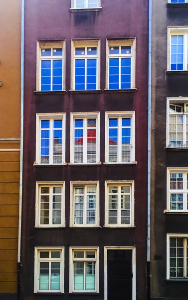 Belles Maisons Dans Les Rues Gdansk Pologne — Photo