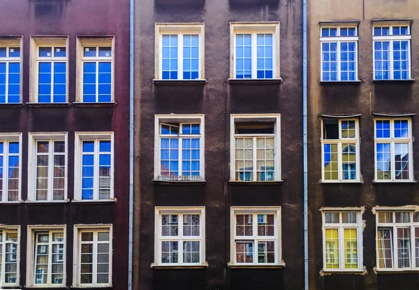 Belles Maisons Dans Les Rues Gdansk Pologne — Photo