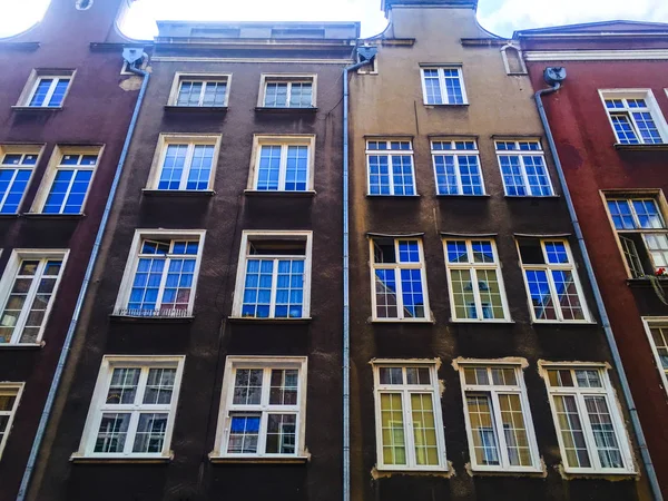 Beautiful Houses Streets Gdansk Poland — Stock Photo, Image