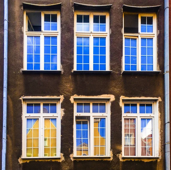 Belles Maisons Dans Les Rues Gdansk Pologne — Photo