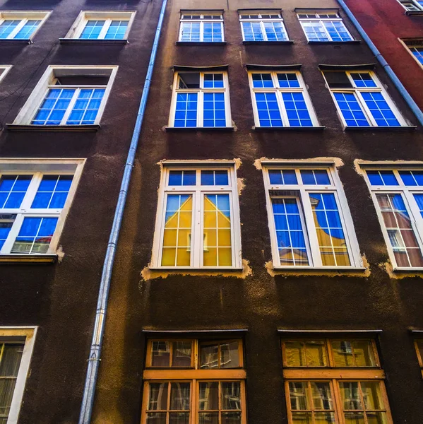 Beautiful Houses Streets Gdansk Poland — Stock Photo, Image