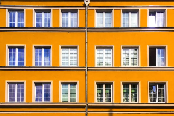 Krásné Žluté Domy Ulicích Gdaňsk Polsko — Stock fotografie