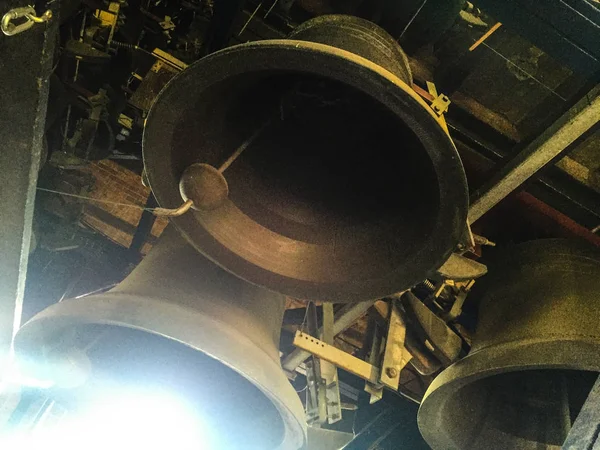 Bells at the bell tower of the Mariatsky church in Gdansk, Poland