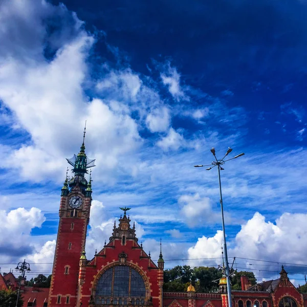 Gdansk Glowny Principal Estação Ferroviária Que Serve Cidade Polônia — Fotografia de Stock