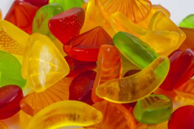 Fruit jelly candies colorful assortment clipart