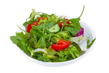 Plaka, izole taze sebze salatası