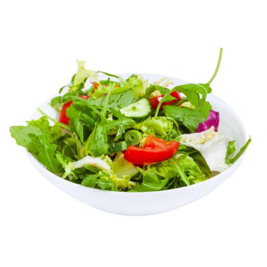 Plaka, izole taze sebze salatası