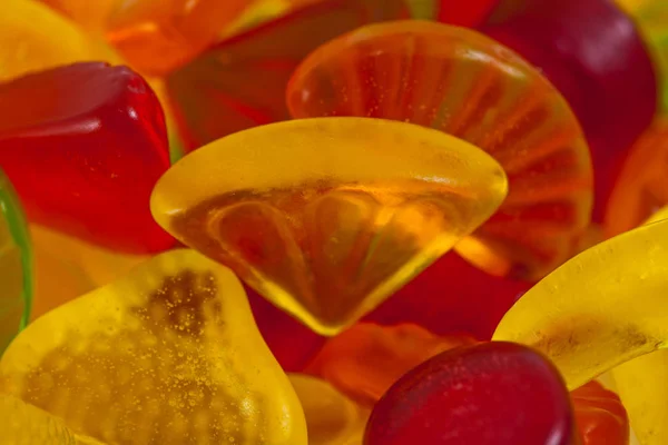 Frukt Gelé Godis Färgglada Sortiment — Stockfoto