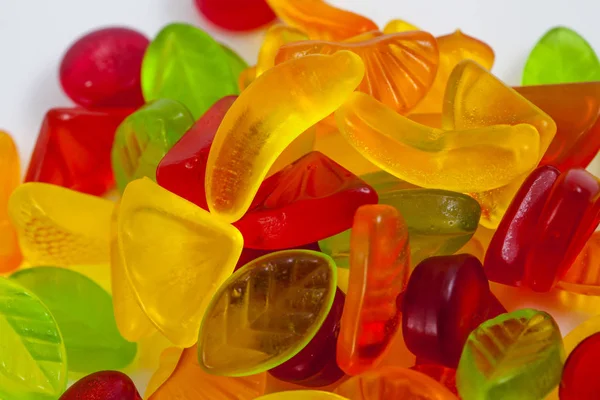 Fruit Jelly Snoepjes Kleurrijke Assortiment — Stockfoto