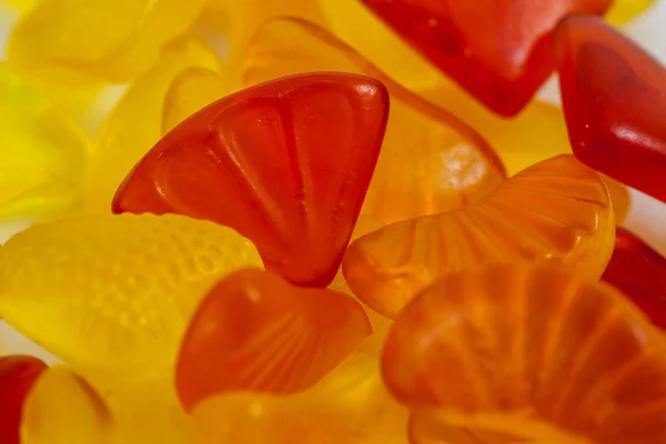 Fruit Jelly Snoepjes Kleurrijke Assortiment — Stockfoto