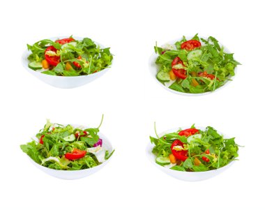 Plaka, izole taze sebze salatası