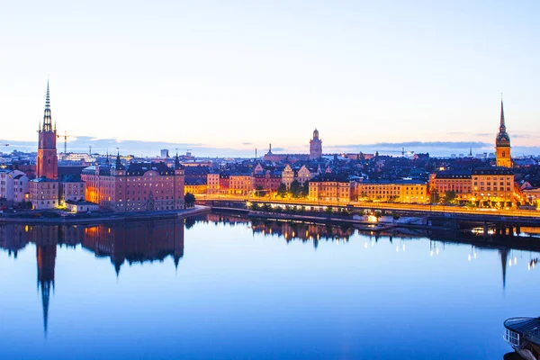 Scenic evening panorama of Stockholm, Sweden — Stock Photo, Image