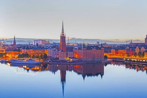 Scenic evening panorama of Stockholm, Sweden — Stock Photo, Image