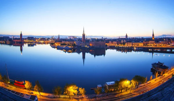 Panorama vespertino de Estocolmo, Suecia —  Fotos de Stock