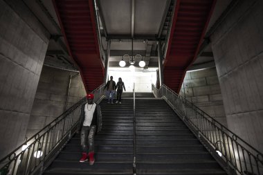 Fransa, Paris - 1 Ekim 2016: metro Cite, kentsel altyapı istasyonu