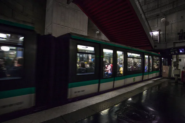 Paris France Paris Metro Interior September 2016 Ist Das Zweitverkehrsreichste — Stockfoto