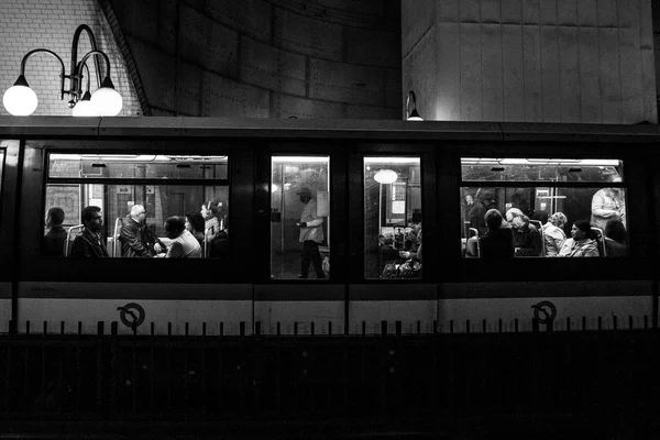 Paříž Francie Paříž Metro Interiér Září 2016 Druhé Nejrušnější Podzemní — Stock fotografie