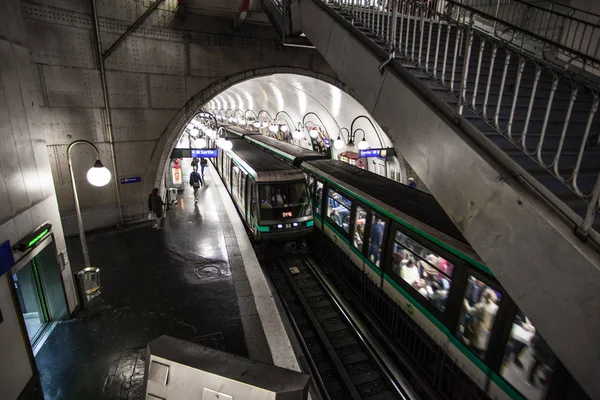 Paryż Francja Paryż Metro Wnętrze Września 2016 Jest System Najbardziej — Zdjęcie stockowe