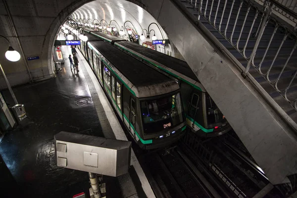 Paris France Paris Metro Interior September 2016 Second Busiest Subway — Stock Photo, Image