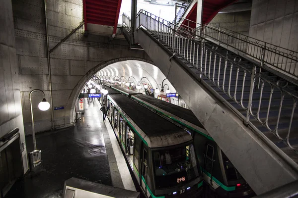 Paryż Francja Paryż Metro Wnętrze Września 2016 Jest System Najbardziej — Zdjęcie stockowe