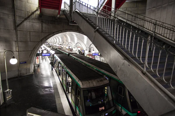 Paris France Paris Metro Interior September 2016 Ist Das Zweitverkehrsreichste — Stockfoto