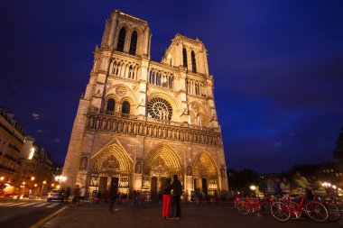 Notre Dame'da gece, paris, Fransa