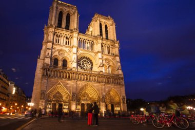 Notre Dame'da gece, paris, Fransa