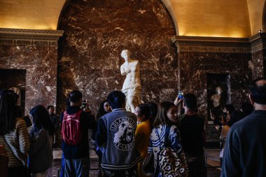 Paris, Fransa - 30 Aralık: Milo Venüs heykeli Ekim 2 ,
